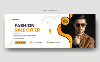 Fashion sale social media facebook cover banner and web banner layout template