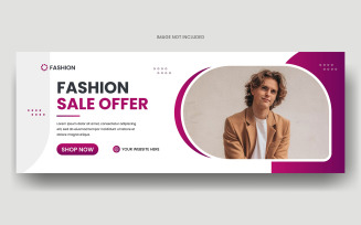 Fashion sale social media facebook cover template banner and web banner layout