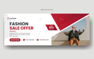 Modern Fashion sale social media cover design and web banner template