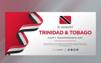 Trinidad and Tobago National Independence Day Celebration Banner, National Anniversary.