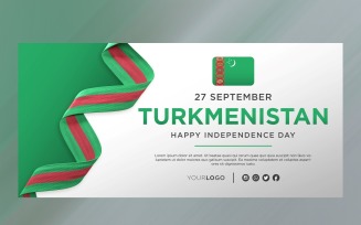 Turkmenistan National Independence Day Celebration Banner, National Anniversary