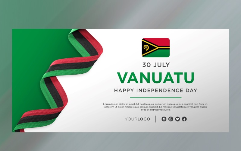 Vanuatu National Independence Day Celebration Banner, National Anniversary Corporate Identity