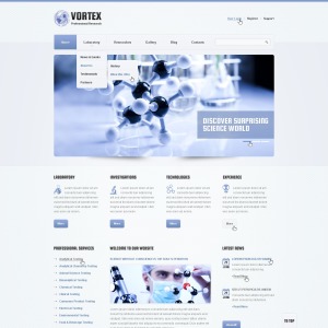 серебряная научная лаборатория drupal шаблон