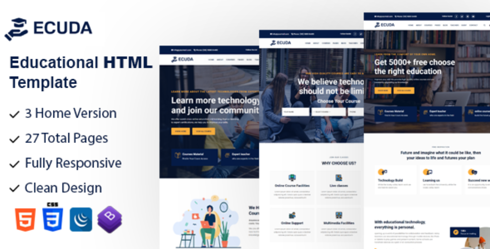 Ecuda - Education & Online Courses HTML Template