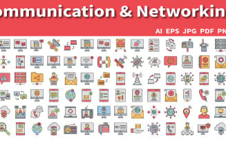 Communication and Networking Icons | AI | EPS | SVG