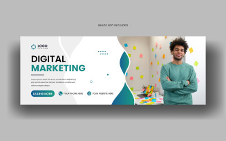 Digital marketing corporate social media facebook cover template and web banner design