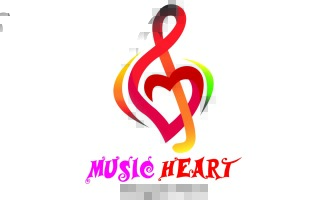 Music Heart For Logo Templates