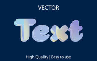 Text | 3D Text | Realistic Text Style | Editable Vector Text Effect | Premium Vector Font Style