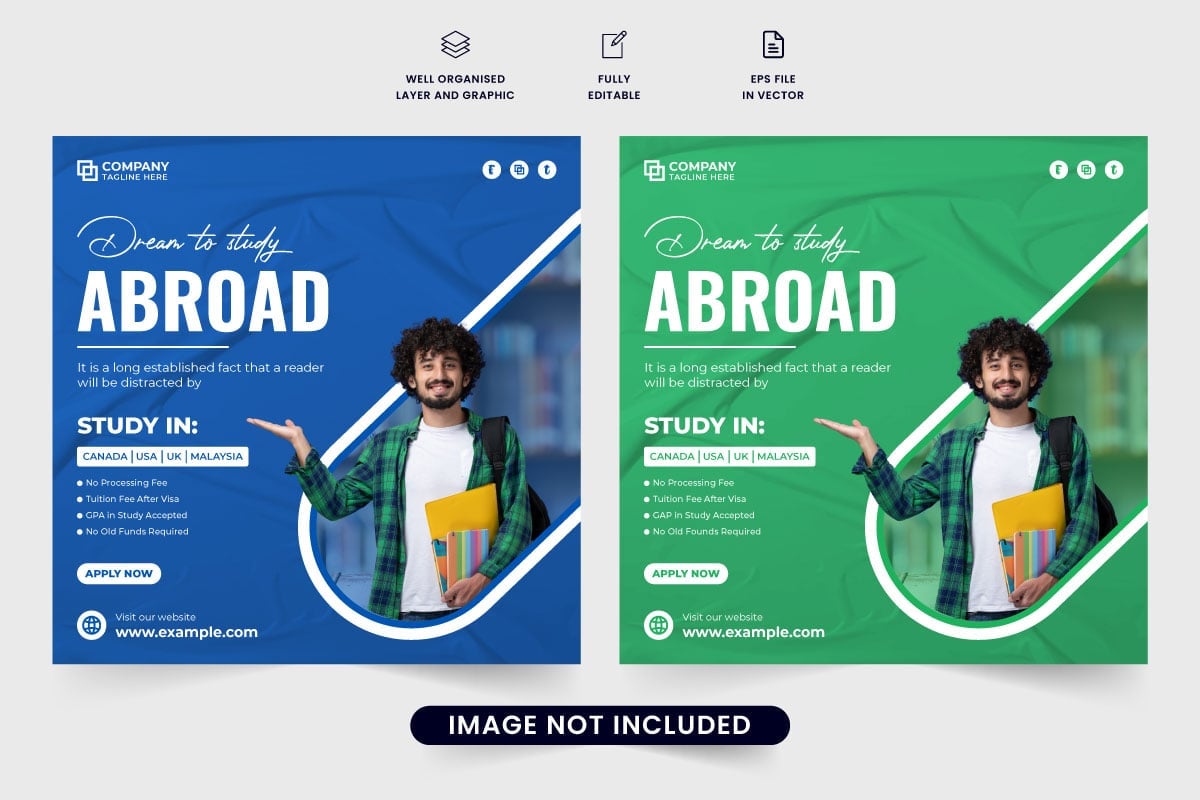 Kit Graphique #301158 Abroad Education Divers Modles Web - Logo template Preview