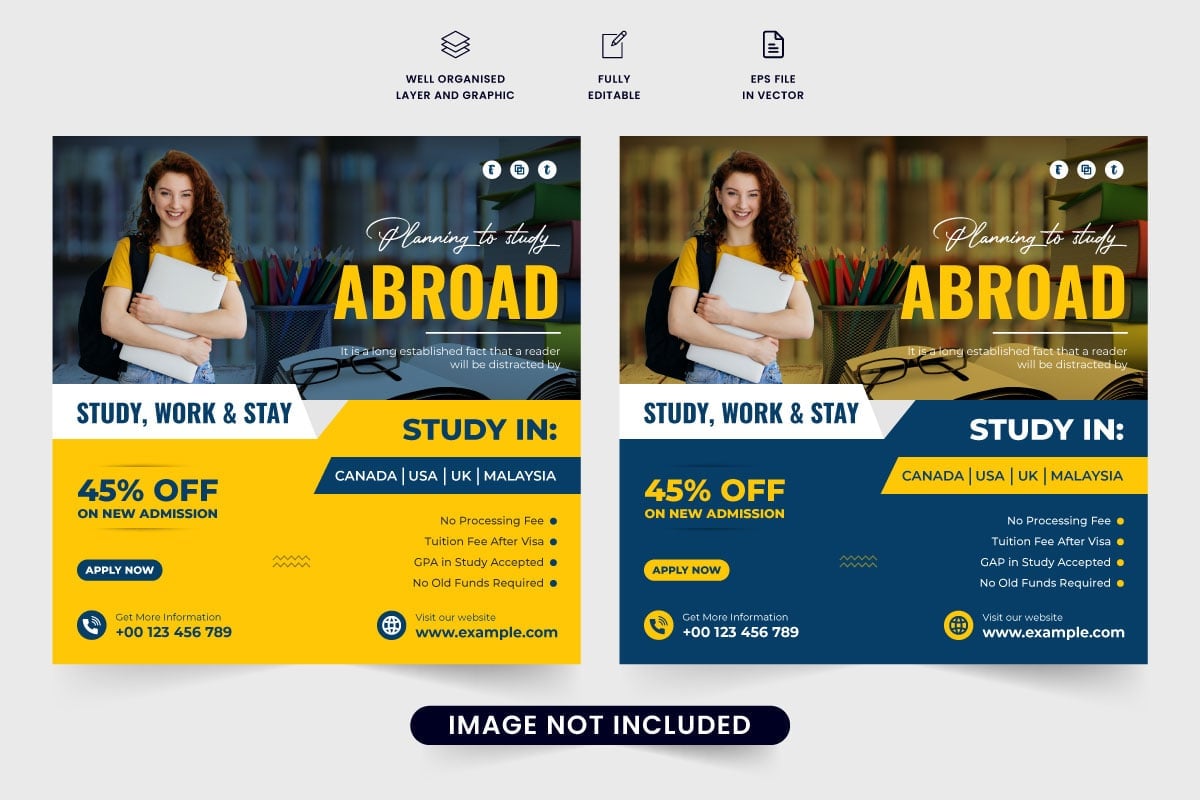 Kit Graphique #301168 Abroad Education Divers Modles Web - Logo template Preview