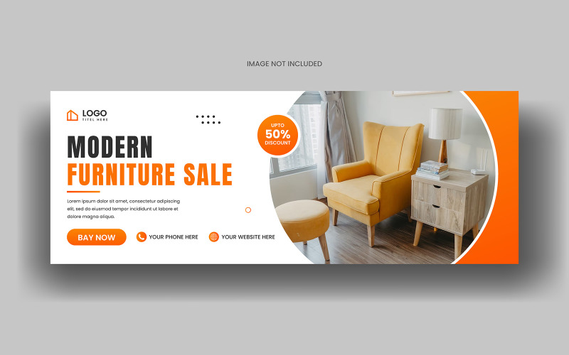 Creative Furniture sale social media facebook cover banner template and web banner template Social Media