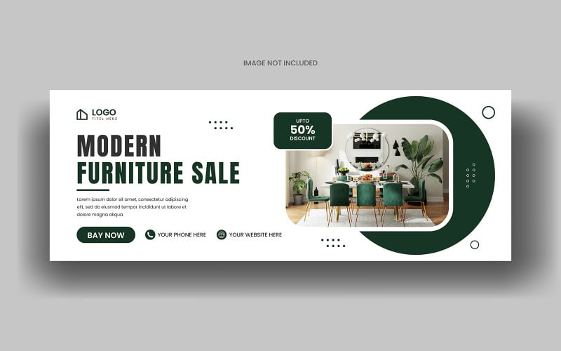 Furniture sale social media facebook cover template and web banner Social Media
