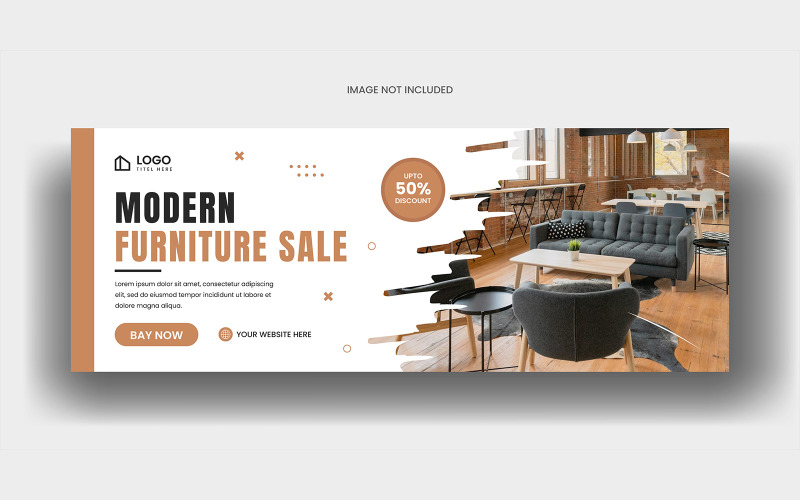 Modern Furniture sale social media facebook cover banner Social Media