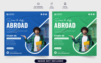 University admission poster template