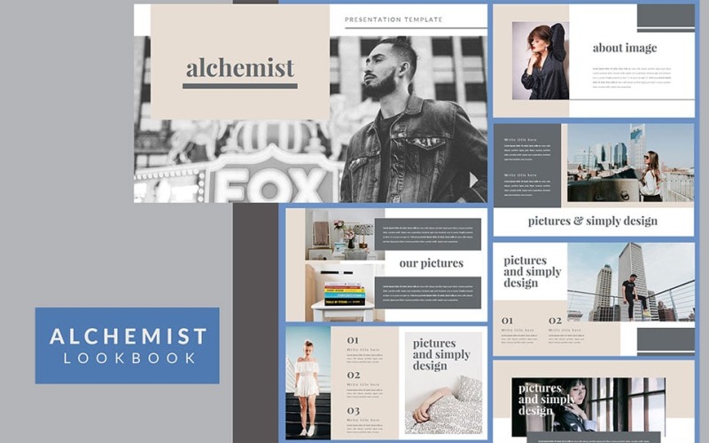 Alchemist Lookbook - Urban Powerpoint template PowerPoint Template