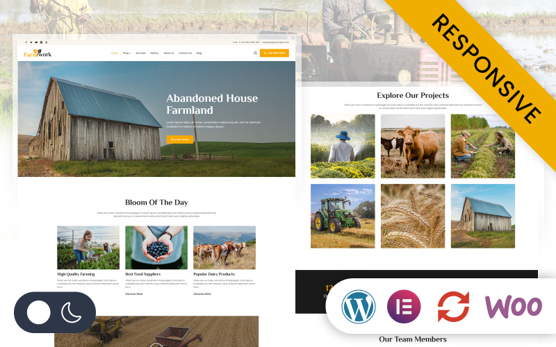 Farmwork - Agriculture and Organic Farming Elementor WordPress Responsive Theme WordPress Theme