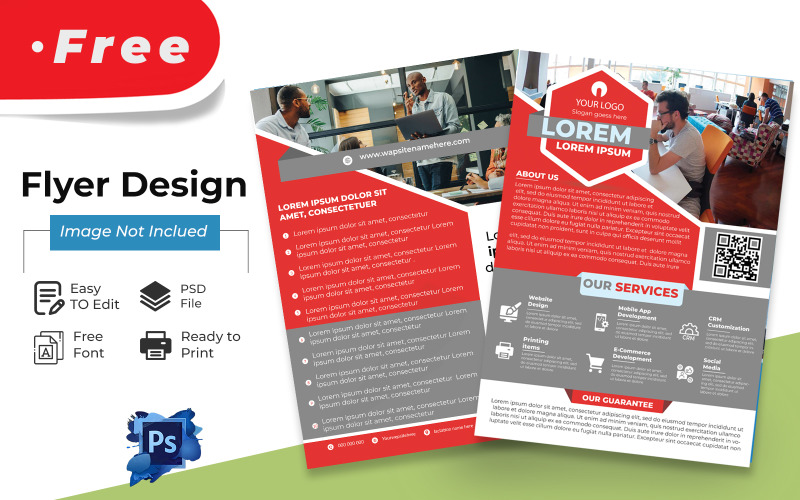 FREE Flyer design template and ready to print Corporate Identity