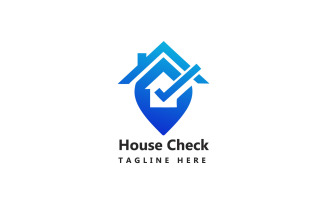 House Check Logo And Real Estate Logo Template