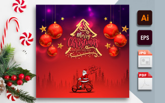 Merry Christmas - Creative Vector graphics Design