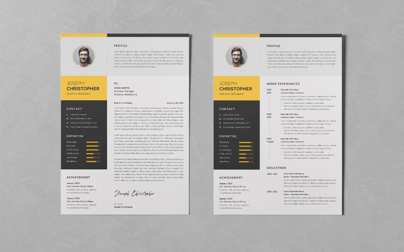 Resume/CV PSD Design Templates Vol 131 Resume Template