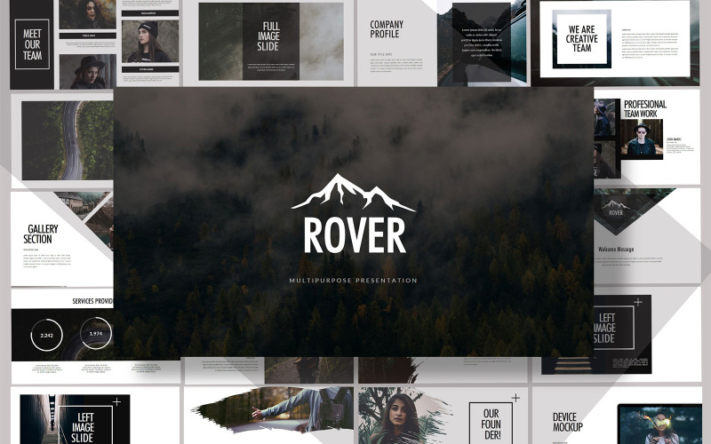 Rover Adventure - Forest Powerpoint Template PowerPoint Template