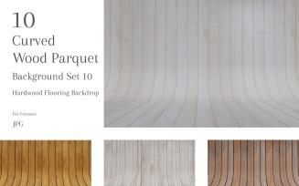 10 Curved Wood Parquet Hardwood interior background Set 10