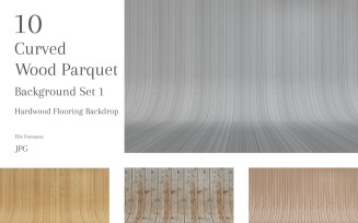 10 Curved Wood Parquet Hardwood interior background Set 1