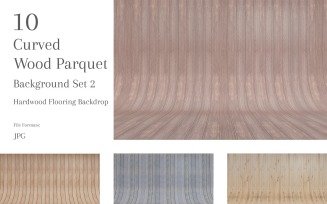 10 Curved Wood Parquet Hardwood interior background Set 2