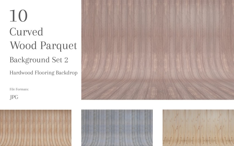 10 Curved Wood Parquet Hardwood interior background Set 2 Background