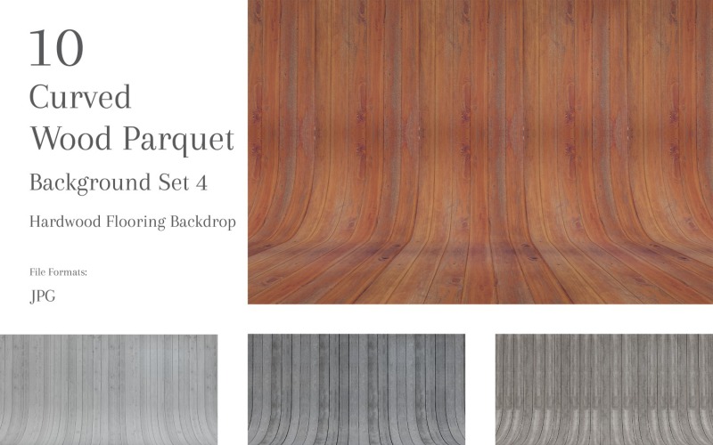 10 Curved Wood Parquet Hardwood interior background Set 4 Background
