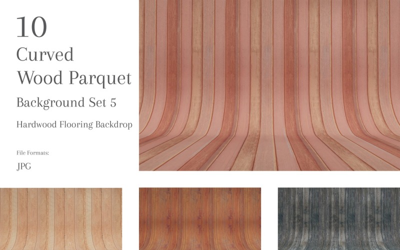 10 Curved Wood Parquet Hardwood interior background Set 5 Background