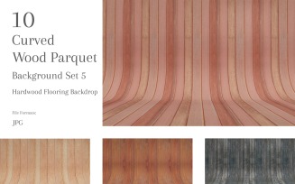 10 Curved Wood Parquet Hardwood interior background Set 5