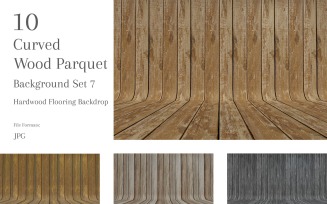 10 Curved Wood Parquet Hardwood interior background Set 7