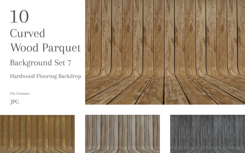 10 Curved Wood Parquet Hardwood interior background Set 7 Background