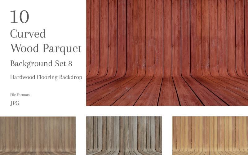 10 Curved Wood Parquet Hardwood interior background Set 8 Background