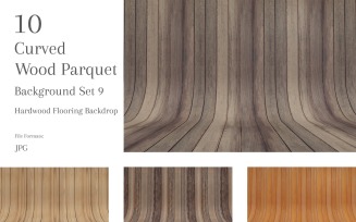 10 Curved Wood Parquet Hardwood interior background Set 9