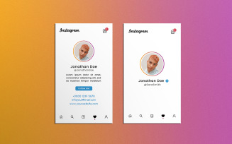 Instagram Profile Business Card Template