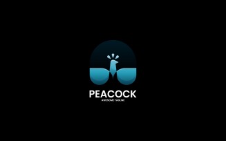 Peacock Gradient Logo Style Vol.5