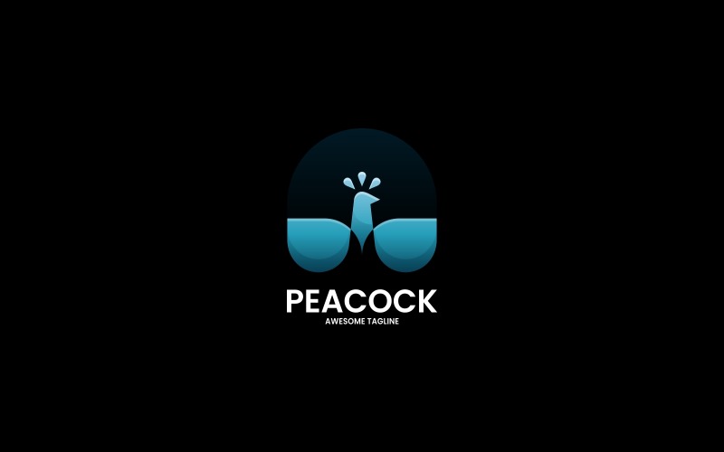 Peacock Gradient Logo Style Vol.5 Logo Template