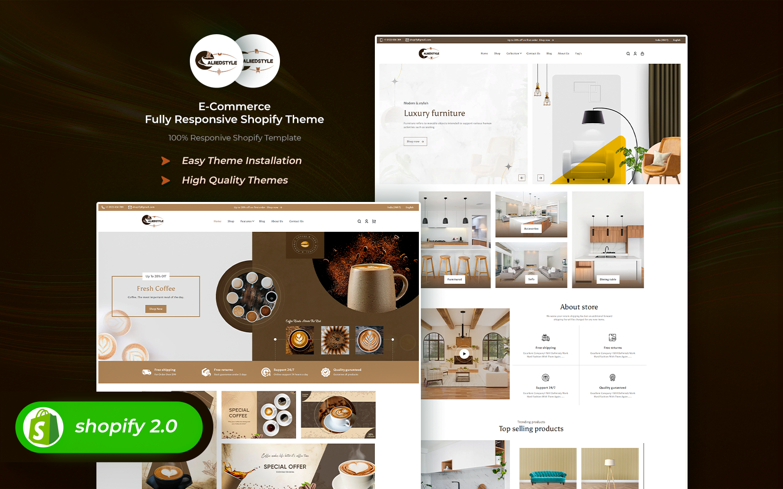 Alliedstyle - Furniture & Interior Decor Multipurpose Shopify 2.0 Responsive Theme