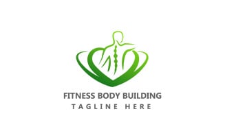 Fitness Body Building Logo. Body Builder Logo Template