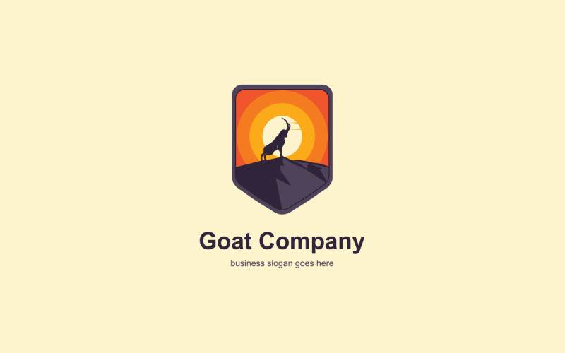 Goat logo design template Logo Template