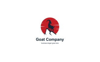 Goat rock logo design template