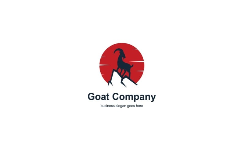 Goat rock logo design template Logo Template
