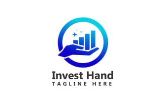 Invest Hand Logo, Profit Hand Logo Template