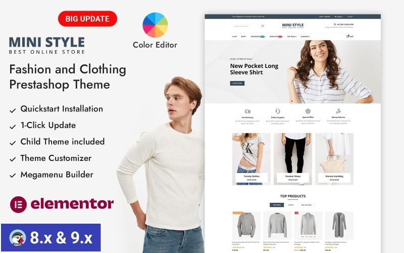 MiniStyle - Minimal Fashion Store Prestashop Responsive Theme PrestaShop Theme