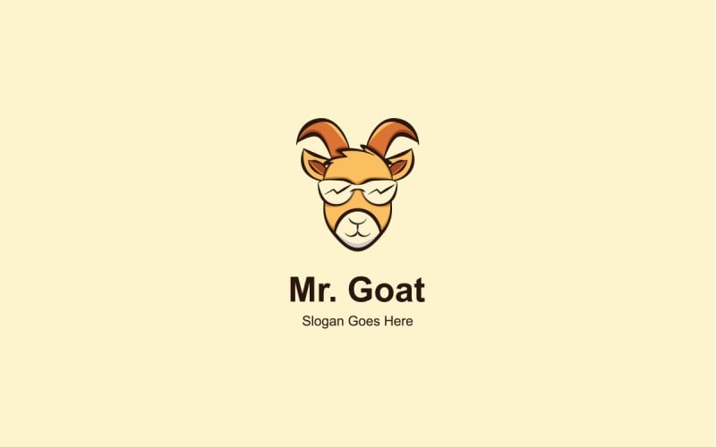Mr goat logo design template Logo Template