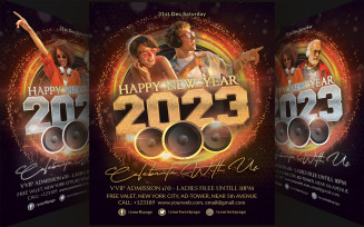 Unique NYE 2023 Flyer Bundle Template For Happy New Year Design Template