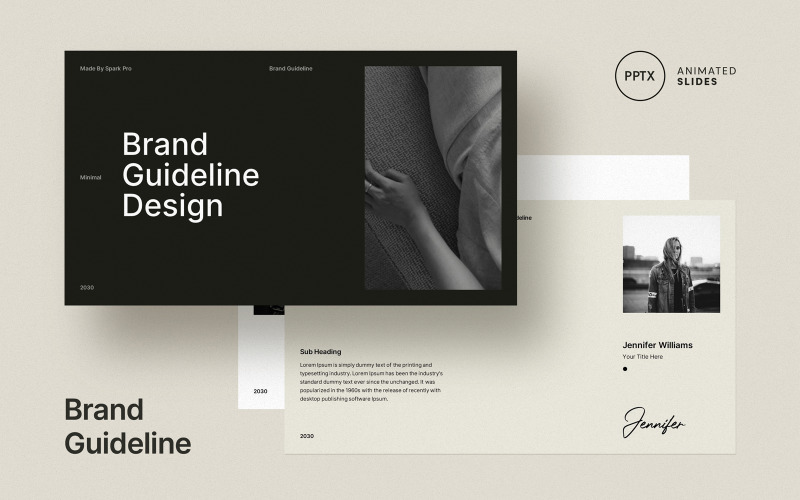 Brand Guideline Design Template PowerPoint Template