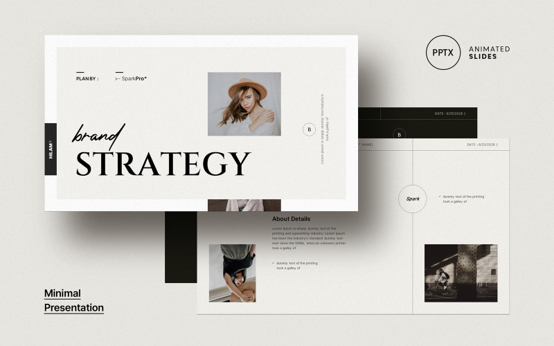 Brand Strategy Template layout PowerPoint Template